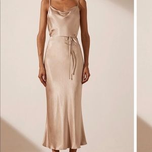 Shona Joy: La Lune Bias Cowl Midi dress